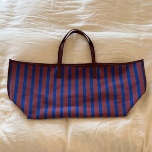 Staud Christos Large Tote, atlas stripe